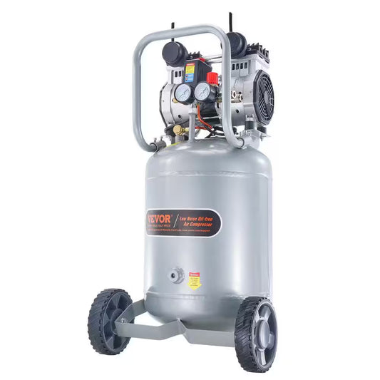 13 Gal. 125 PSI Electric Vertical Air Compressor, 2HP 4.6 SCFM@90PSI Oil Free, 66Db for Tire Inflation, Auto Repair