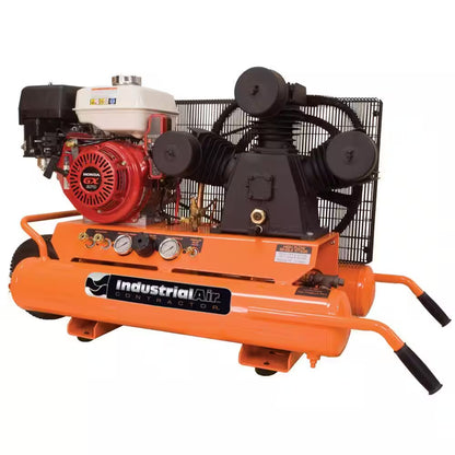 9 Gal. Portable Wheelbarrow Air Compressor with 9 HP Electric Start Honda Gas Engine