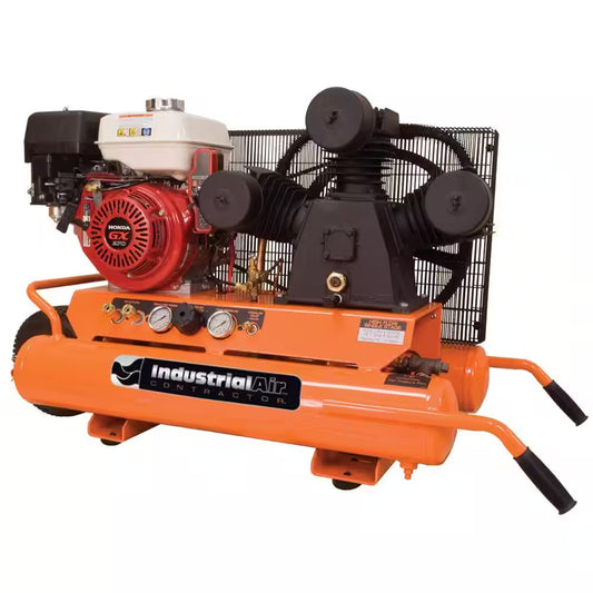 9 Gal. Portable Wheelbarrow Air Compressor with 9 HP Electric Start Honda Gas Engine