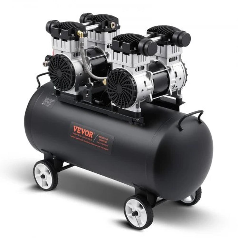 Air Compressor, 20 Gallon Steel Tank, 4HP 10.6 CFM@90 PSI Oil Free Air Compressor & Max. 125PSI Pressure, 78Db Ultra Quiet Portable Compressor, for Auto Repair, Tire Inflation, Spray Painting