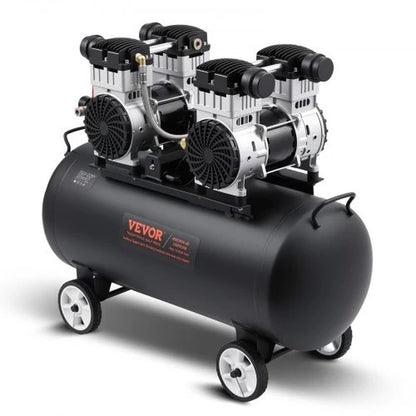 Air Compressor, 20 Gallon Steel Tank, 4HP 10.6 CFM@90 PSI Oil Free Air Compressor & Max. 125PSI Pressure, 78Db Ultra Quiet Portable Compressor, for Auto Repair, Tire Inflation, Spray Painting