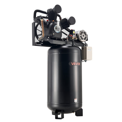 VEVOR 80 Gallons Heavy-Duty Air Compressor 10HP 17 SCFM at 90PSI Oil-Lubricated