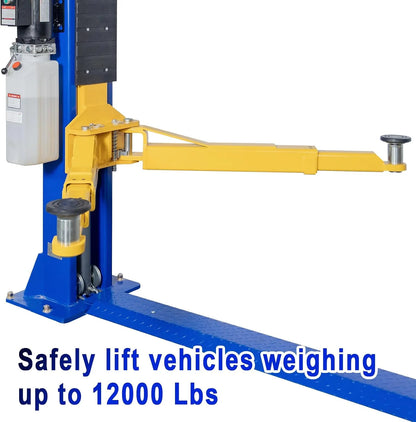 12,000 Lbs Two-Post Car Lift with 220V 4HP Motor & Single-Point Lock – Ideal for Shops, Garages & Heavy-Duty Vehicle Maintenance