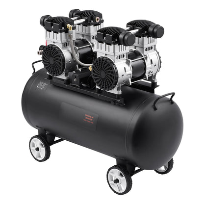 Air Compressor, 20 Gallon Steel Tank, 4HP 10.6 CFM@90 PSI Oil Free Air Compressor & Max. 125PSI Pressure, 78Db Ultra Quiet Portable Compressor, for Auto Repair, Tire Inflation, Spray Painting
