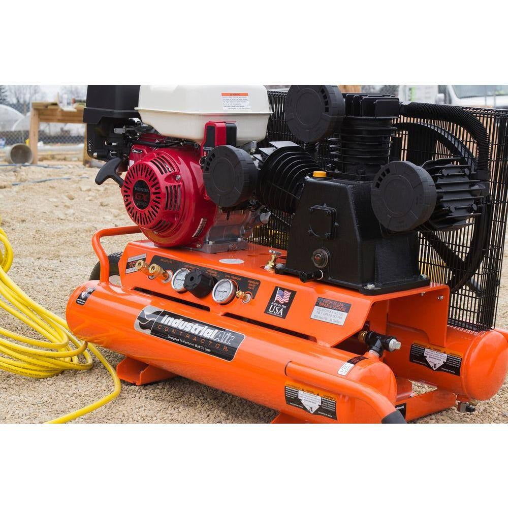 9 Gal. Portable Wheelbarrow Air Compressor with 9 HP Electric Start Honda Gas Engine