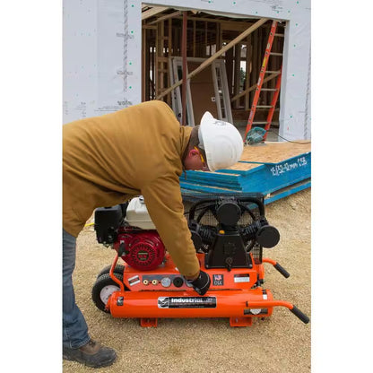 9 Gal. Portable Wheelbarrow Air Compressor with 9 HP Electric Start Honda Gas Engine