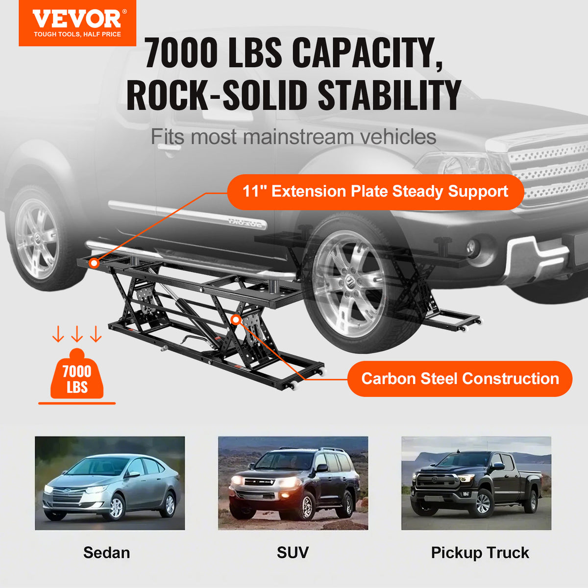 VEVOR Car Lift 5000/7000LBS Automatic Car Lift System Jack for Home Garage