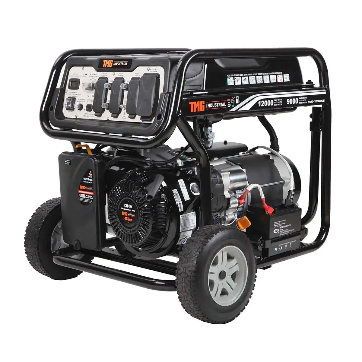 12,000 Watt Gasoline Generator, Electric Start, 7-Hour Run Time, 120V/240VAC, TMG-12000GE