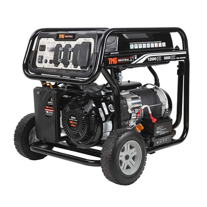 12,000 Watt Gasoline Generator, Electric Start, 7-Hour Run Time, 120V/240VAC, TMG-12000GE