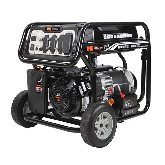 12,000 Watt Gasoline Generator, Electric Start, 7-Hour Run Time, 120V/240VAC, TMG-12000GE
