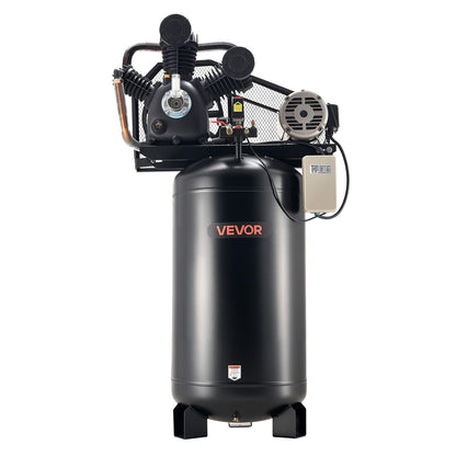 VEVOR 80 Gallons Heavy-Duty Air Compressor 10HP 17 SCFM at 90PSI Oil-Lubricated