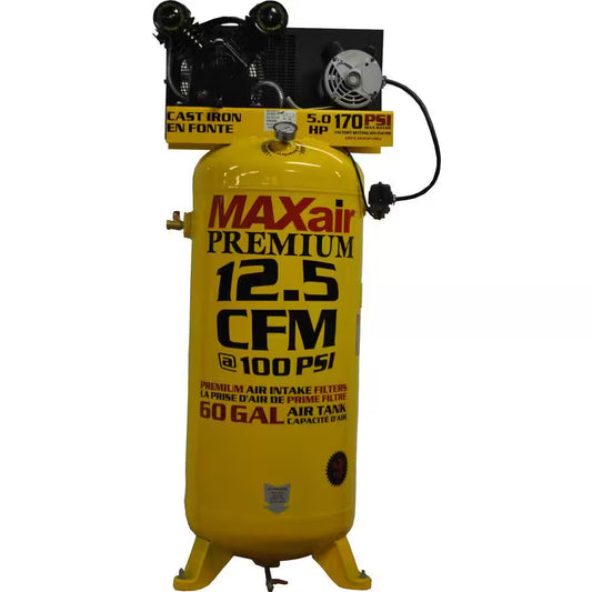 60-Gal. Vertical, Electric Powered Air Compressor