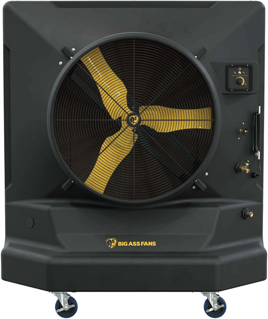 Big Ass Fans - Cool-Space 400 - Portable Evaporative Swamp Cooler, 36 Inch Diameter Fan Indoor Outdoor Use Continuous or Fillable 46 Gallon Capacity Variable Speed – Cooling for Warehouses & Workshops