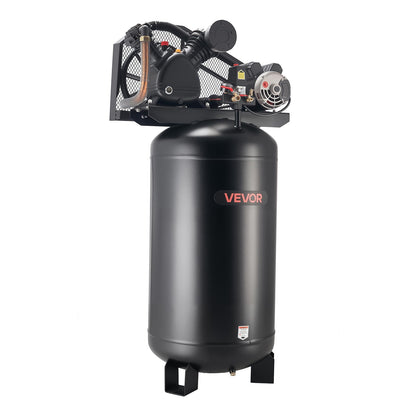 VEVOR 80 Gallons Heavy-Duty Air Compressor 5HP 10 SCFM at 90PSI Oil-Lubricated